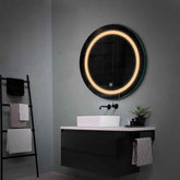 Specchio LED Rotondo | Pulsante touch | Luce bianca calda - Reyze Serie Salono Modello 1